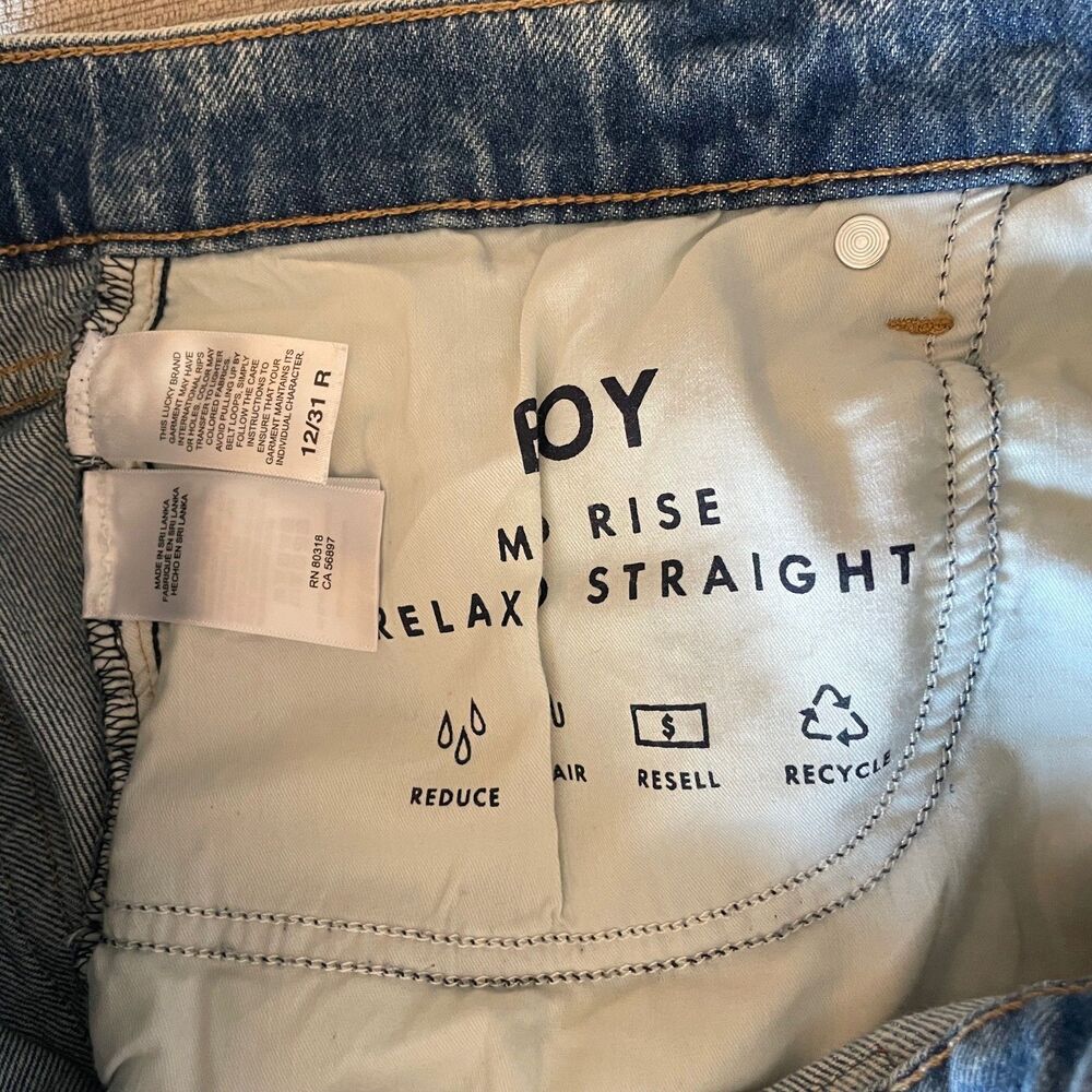 Lucky Brand distressed boy jeans, size 12/31 - Picture 7 of 12